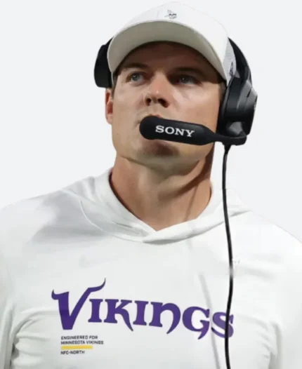 Minnesota Vikings Kevin O’Connell White Pullover Hoodie For Sale