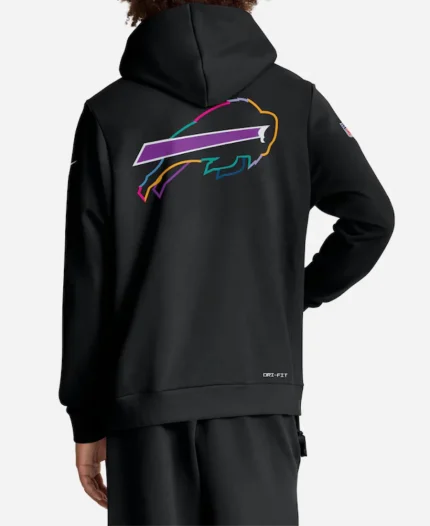 NFL Crucial Catch Buffalo Bills Nike Black 2025 Sideline Standard Issue Dri-FIT Hoodie
