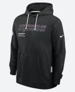 NFL Crucial Catch Los Angeles Chargers Nike Black 2025 Sideline Standard Issue Dri-FIT Hoodie