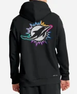 NFL Crucial Catch Miami Dolphins Nike Black 2025 Sideline Standard Issue Dri-FIT Hoodie