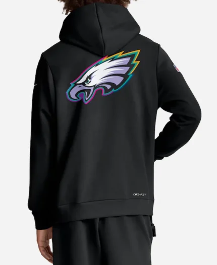 NFL Crucial Catch Philadelphia Eagles Nike Black 2025 Sideline Standard Issue Dri-FIT Hoodie