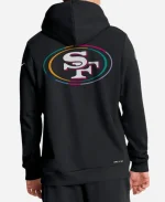 NFL Crucial Catch San Francisco 49ers Nike Black 2025 Sideline Standard Issue Dri-FIT Hoodie