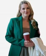 Natalie Hall Unwrapping Christmas Tina’s Miracle Tina Mitchell Green Blazer