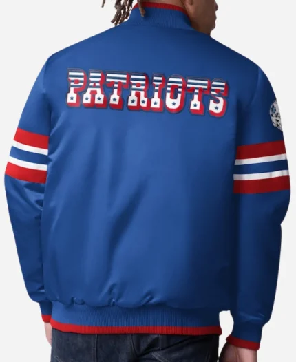 New England Patriots Blue Varsity Jacket For Sale