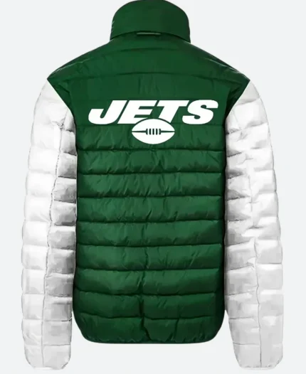 New York Jets Full-Zip Green & White Puffer Jacket For Sale