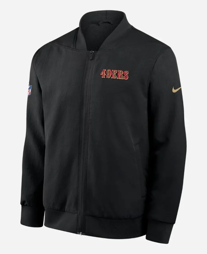 Nike San Francisco 49ers Black 2025 Rivalries Collection Sideline Full-Zip Bomber Jacket