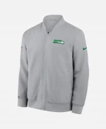 Nike Seattle Seahawks Gray 2025 Rivalries Collection Sideline Full-Zip Bomber Jacket