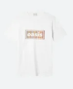 Oasis x Paul Smith Stripe Logo White T-Shirt For Sale