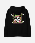 One Piece Main Logo Kids Netflix Black Hoodie