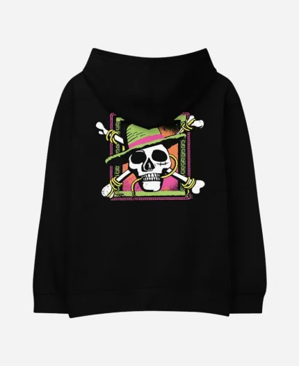 One Piece Main Logo Kids Netflix Black Hoodie