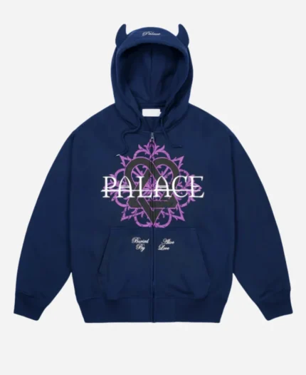 Palace Skateboards x HIM Tri-gram Zip-Up Hoodie For Sale