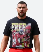 Philadelphia Eagles Vs Kansas City Chiefs Travis Kelce Black T-Shirt