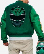 Power Rangers Green Varsity Bomber Jacket For Unisex