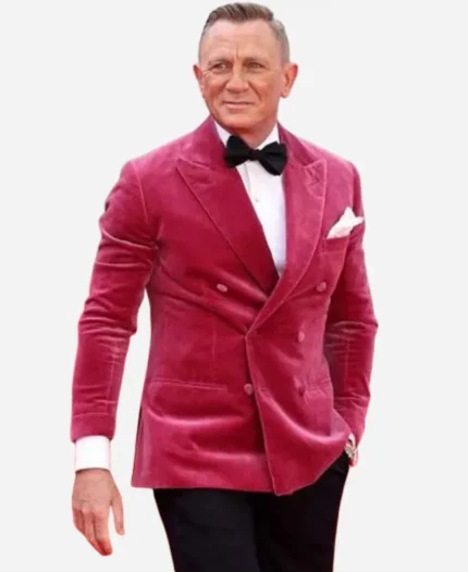 Premiere James Bond Pink Velvet Blazer