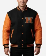 Pumpkin Halloween Black & Orange Varsity Jacket