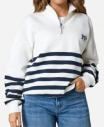 Quarter Striped Women's Sweatshirt