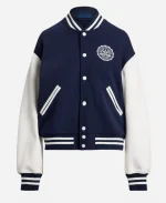 Ralph Lauren US Open Baseball Blue and White Varsity Jacket 