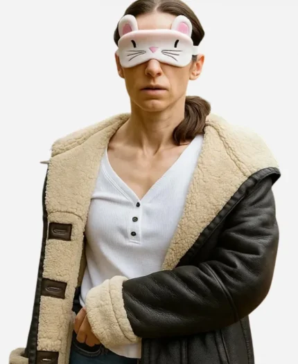 Revival S01 Melanie Scrofano Shearling Hooded Jacket