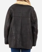 Revival S01 Melanie Scrofano Shearling Hooded Leather Jacket