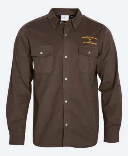 Rip Wheeler Yellowstone Season 05 Cole Hauser Dutton Ranch Brown Shirt