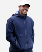 Rory McIlroy Amgen Irish Open 2025 Blue Hooded Rain Jacket
