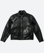 Safe Hands Palace Black Leather Jacket For Sale