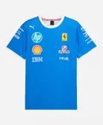 Scuderia Ferrari 2025 Team Special Edition Monza Blue T-Shirt