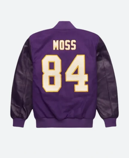 Starter Randy Moss X HOMAGE Purple Letterman Varsity Jacket
