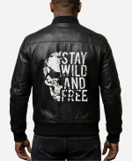 Stay Wild and Free Leather Jacket