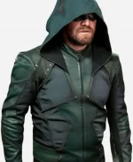 Stephen Amell Crisis on Infinite Earths Oliver Queen Green Jacket