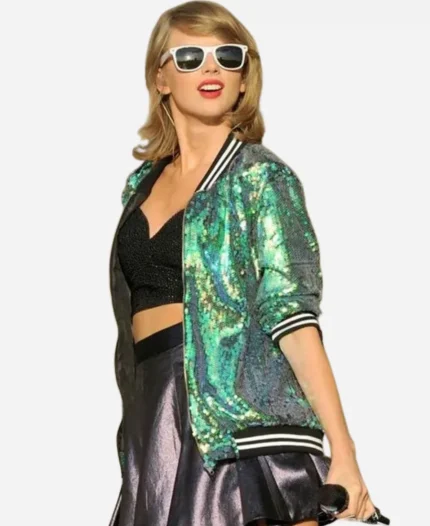 Taylor Swift Hyde Park Green Sequin Jacket
