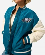 Terez Eagles Midnight Green Bomber Jacket