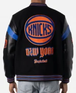 The Wild Collective Knicks Black Varsity Jacket