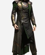 Tom Hiddleston Loki Long Leather Trench Coat