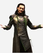 Loki Long Leather Costume Coat