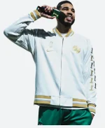 Trophy Ring Boston Celtics White Bomber Jacket