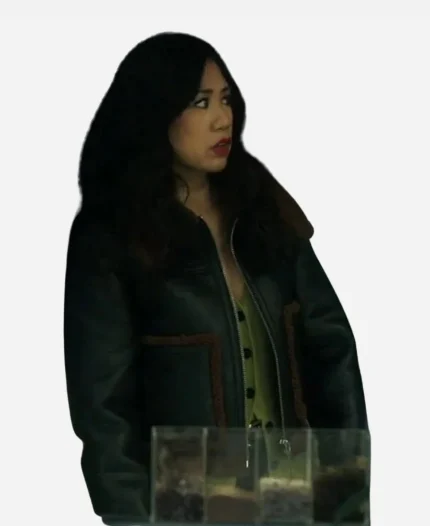 Tv-Series The Equalizer Season 3 Melody Bayani Shearling Leather Jacket