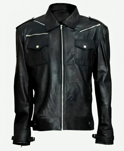 U2 Innocence Experience Bono Vox Black Leather Jacket For Sale