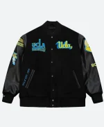 ( UCLA ) University Of California Los Angeles Bruins Black Letterman Varsity Jacket