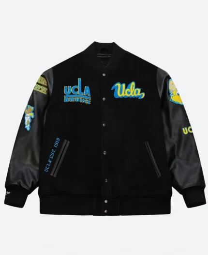 ( UCLA ) University Of California Los Angeles Bruins Black Letterman Varsity Jacket