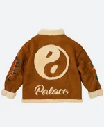UGG X Palace Brown Shearling Suede Leather Jacket For Sale