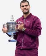 US Open National Tennis Centre 2025 Carlos Alcaraz Purple Velvet Nike Jacket