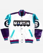 Unisex Martin 8 Ball Snap Tab Varsity Bomber Jacket For Sale