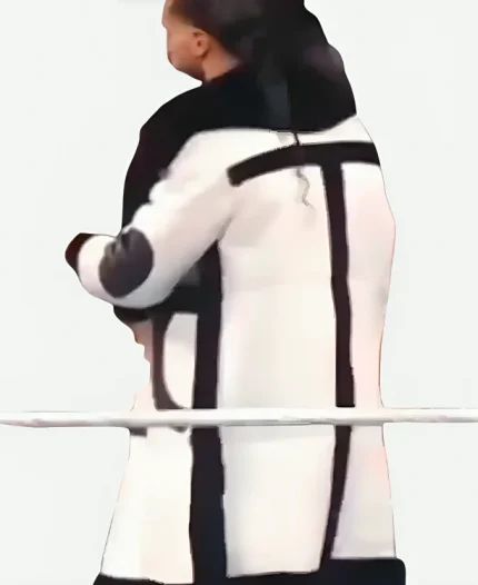 WWE Raw Seth Rollins White Shearling Leather Coat For Sale