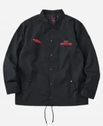 White Mountaineering Qotsa Songs For The Deaf Black Coach Jacket For Sale