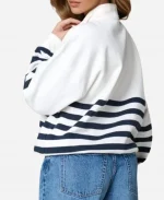 Women's Quarter Striped Sweatshirt