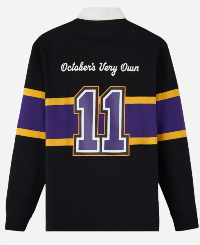 2025 OVO Wilfrid Laurier University Rugby Black Polo Shirt