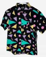 90 Day Fiance S11 Multi Color Geo Print Short Sleeve Shirt