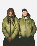 99based Reverse Olive Puffer Jacket