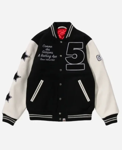 A BATHING APE x COMME des GARCONS OSAKA Varsity Jacket